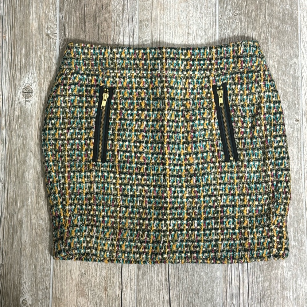 J Crew Size 0 Women's Tweed Mini Skirt